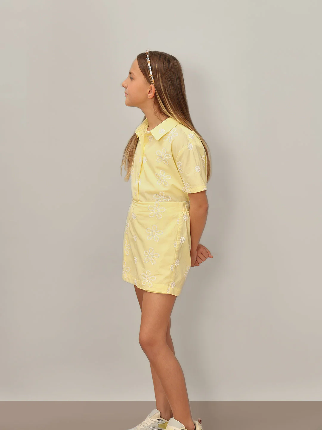 GIRL Yellow Embroidered Shirt