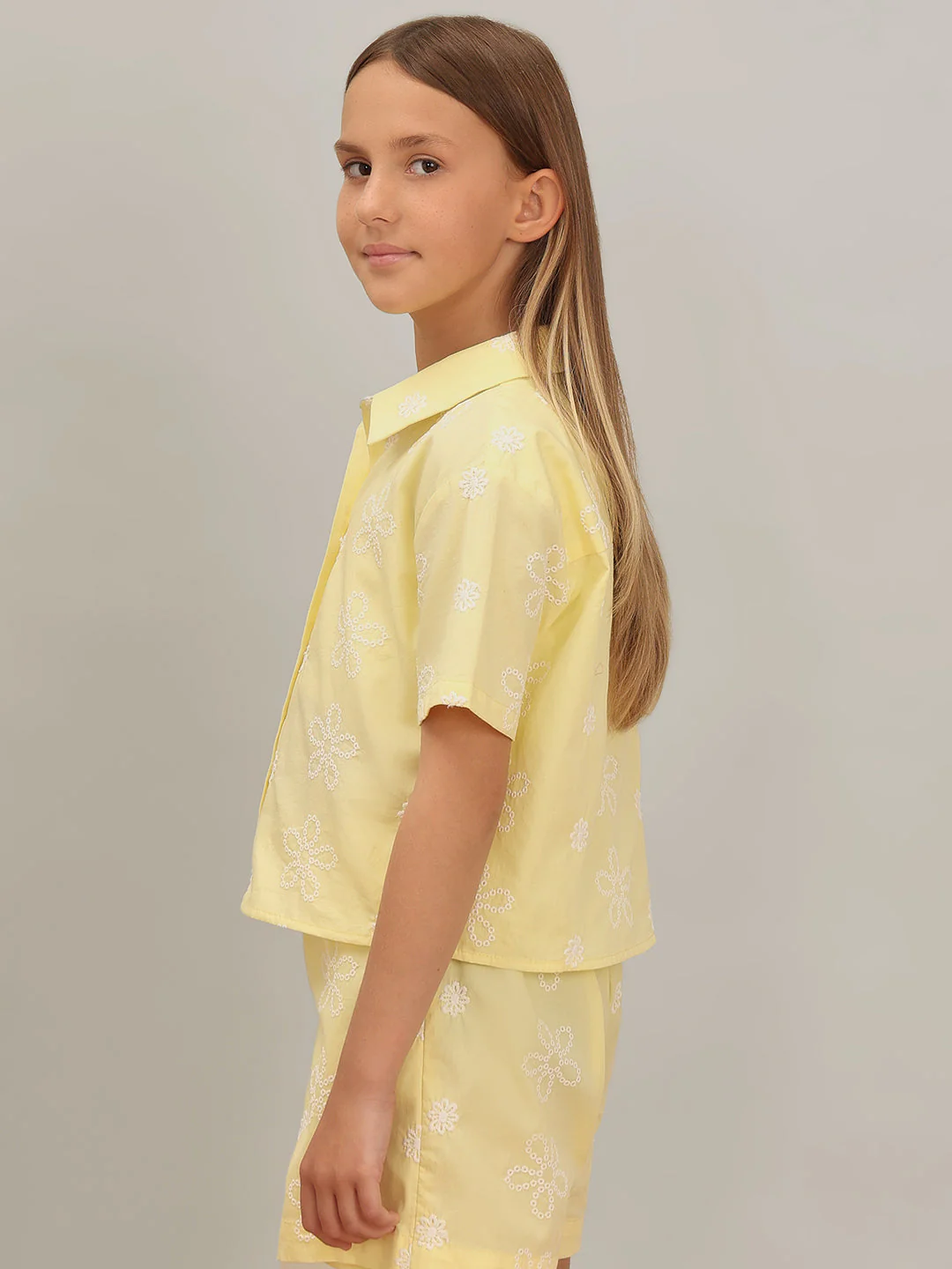 GIRL Yellow Embroidered Shirt - Image 3