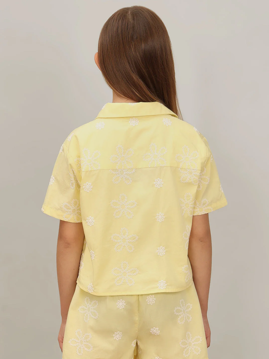 GIRL Yellow Embroidered Shirt - Image 4