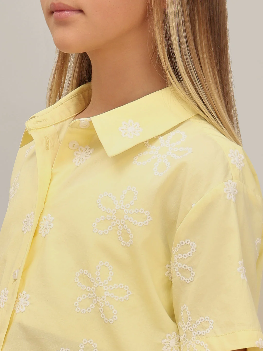 GIRL Yellow Embroidered Shirt - Image 8