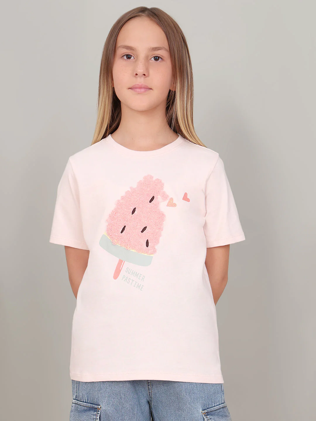 GIRL Pink Ice-Cream Print T-shirt - Image 2