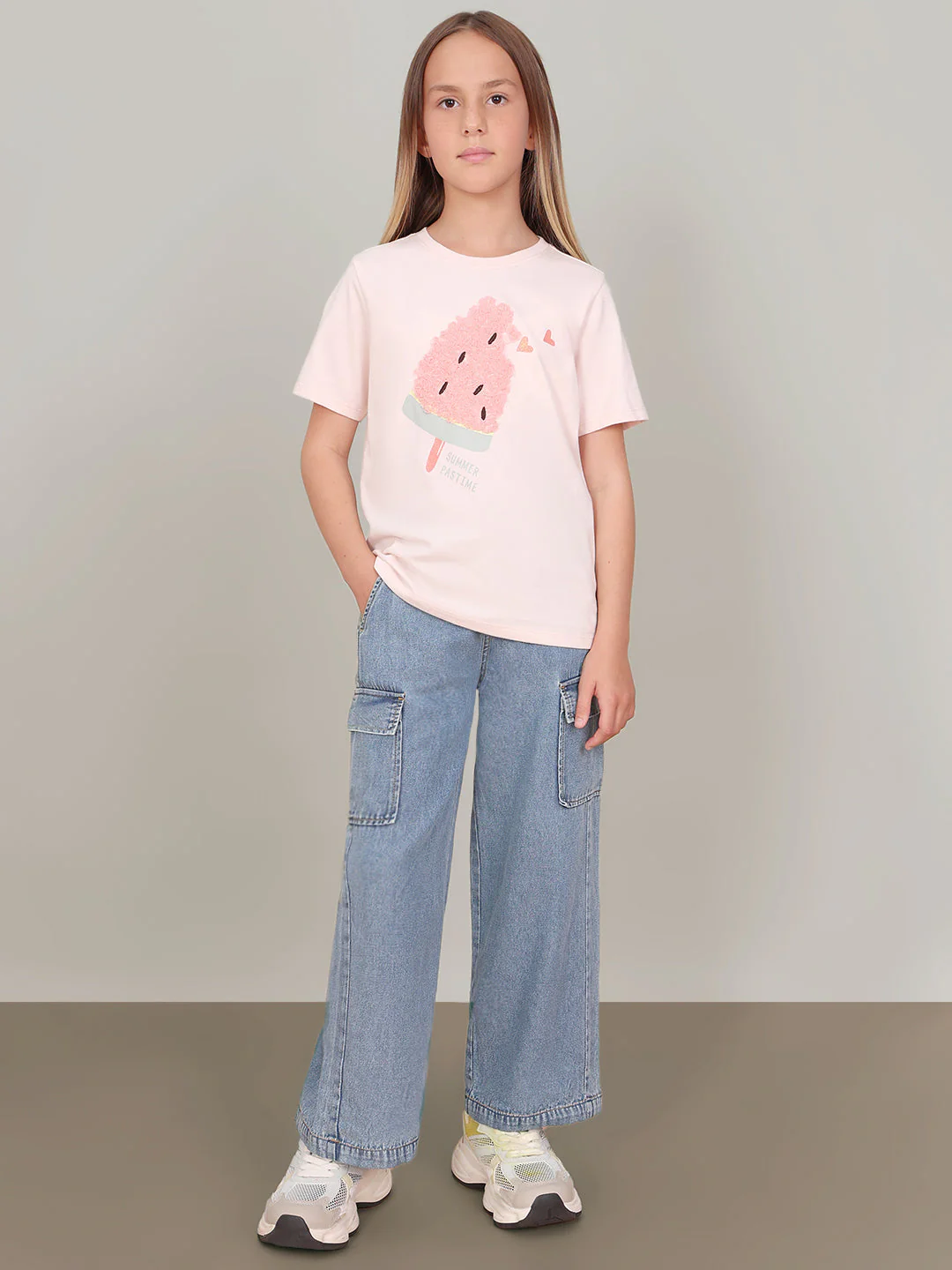 GIRL Pink Ice-Cream Print T-shirt - Image 5