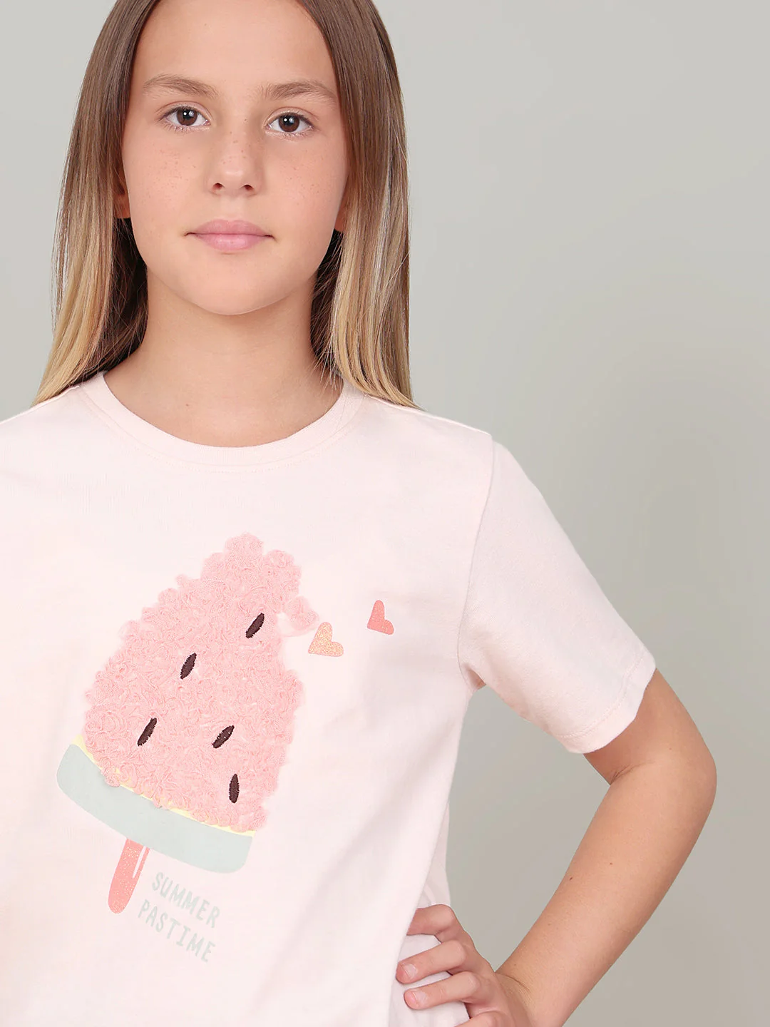 GIRL Pink Ice-Cream Print T-shirt - Image 6