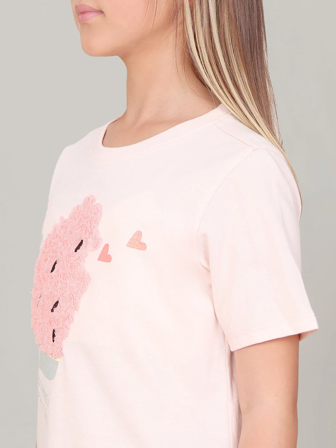 GIRL Pink Ice-Cream Print T-shirt - Image 8