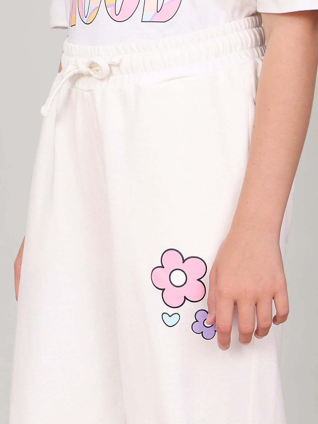 GIRL White Printed Lounge Pants - Image 8