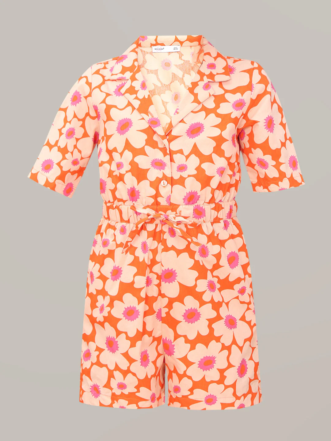 GIRL Peach Floral Playsuit - Image 7