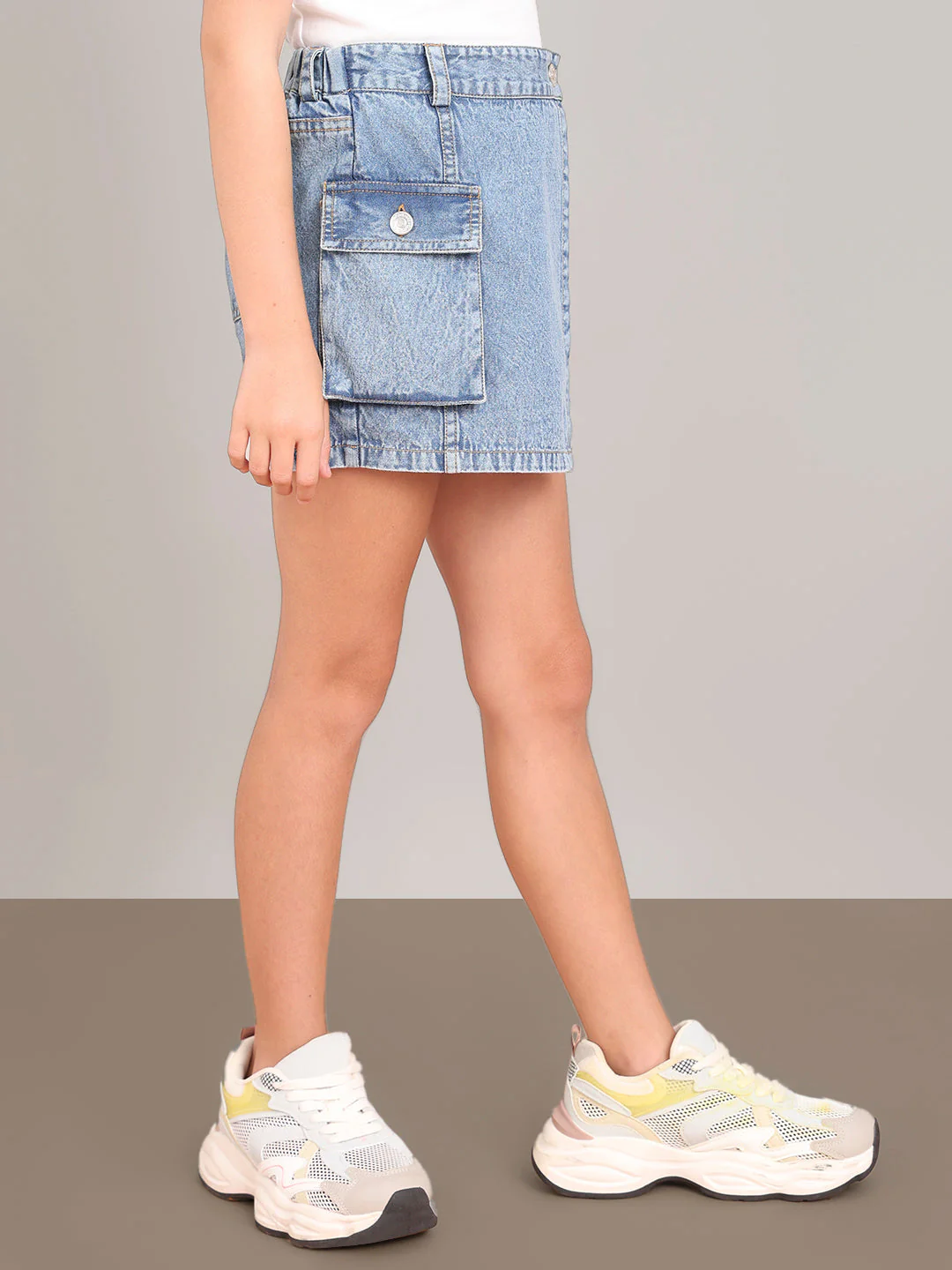 GIRL Denim Wrap Skort - Image 3