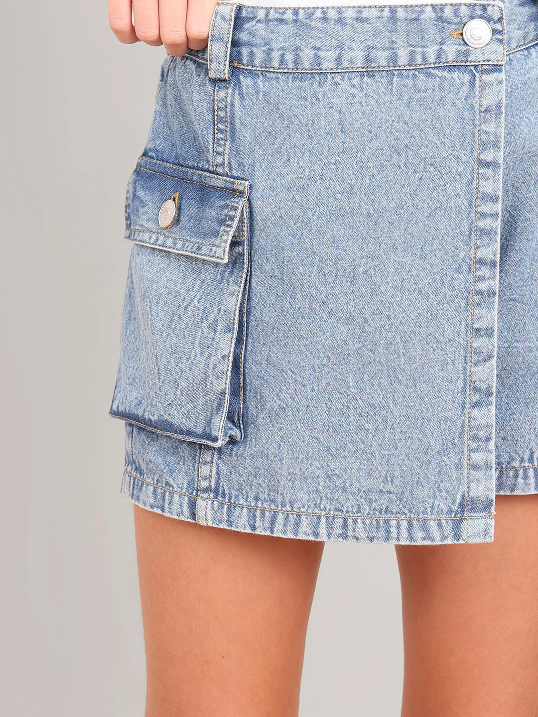 GIRL Denim Wrap Skort - Image 6