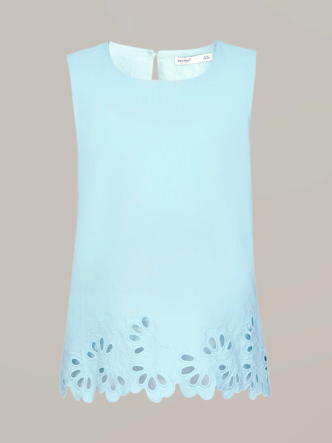 GIRL Blue Cut-Work Sleeveless Top - Image 7
