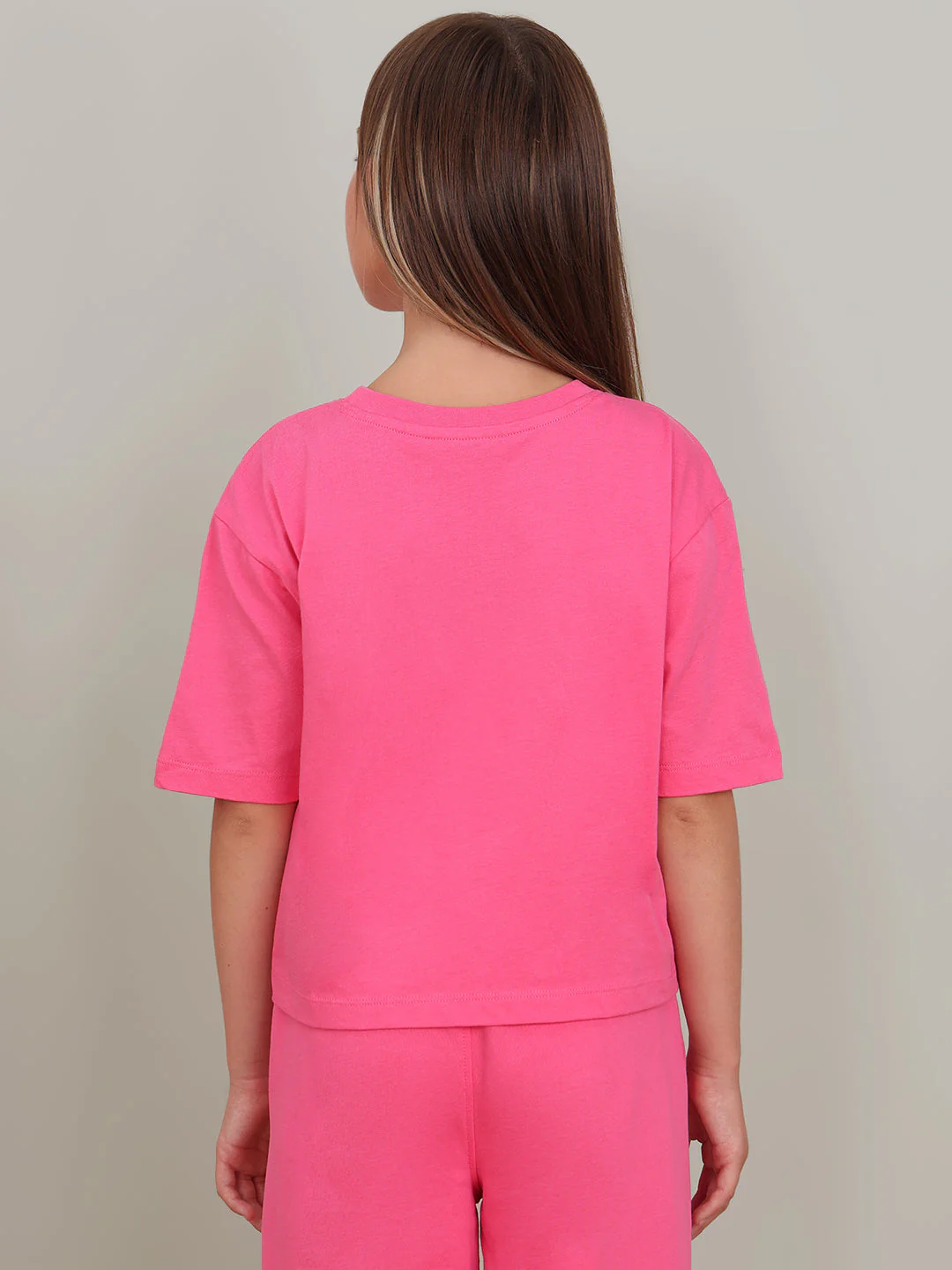 GIRL Pink Printed Cotton T-shirt - Image 4