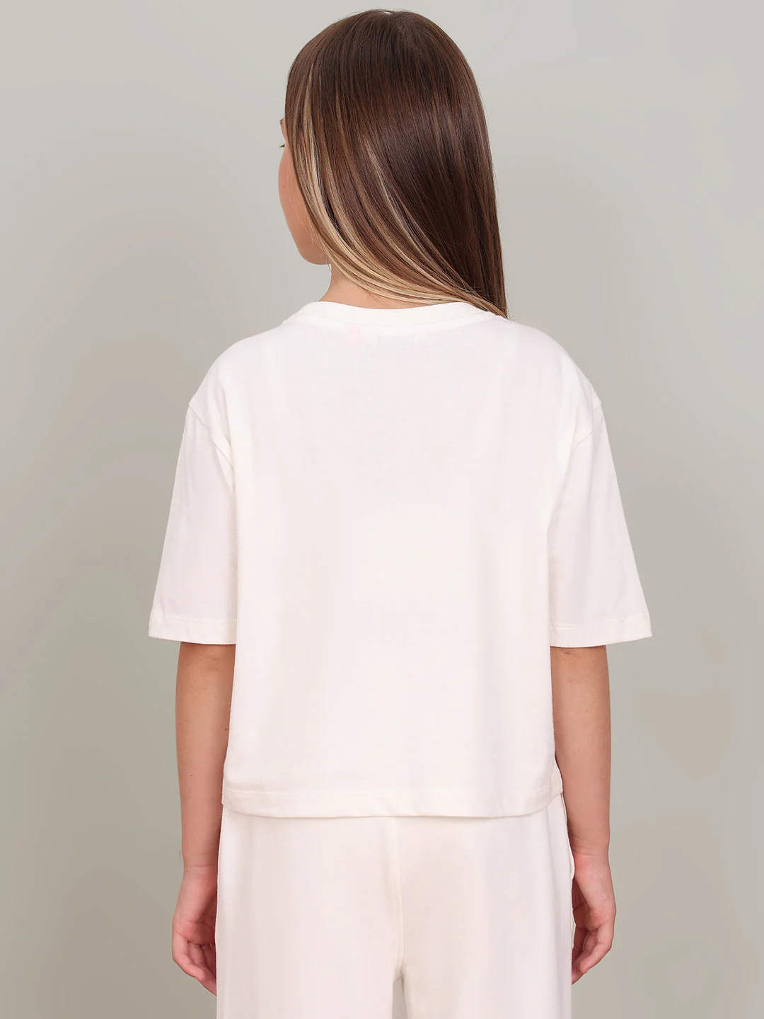 GIRL White Printed Cotton T-shirt - Image 4