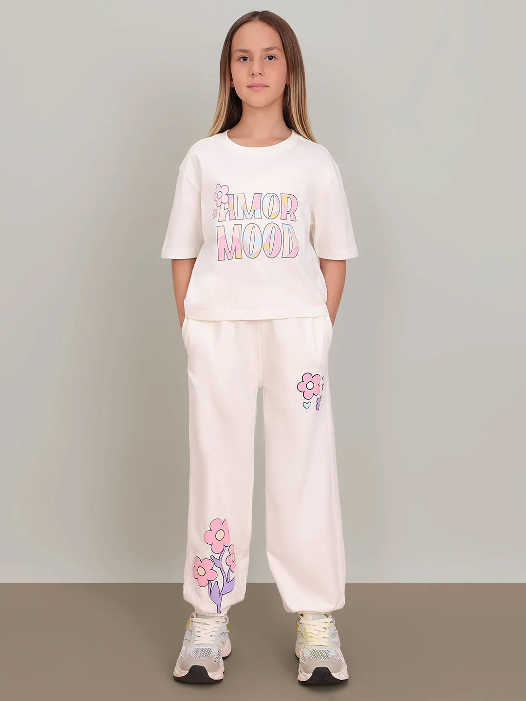 GIRL White Printed Cotton T-shirt - Image 5