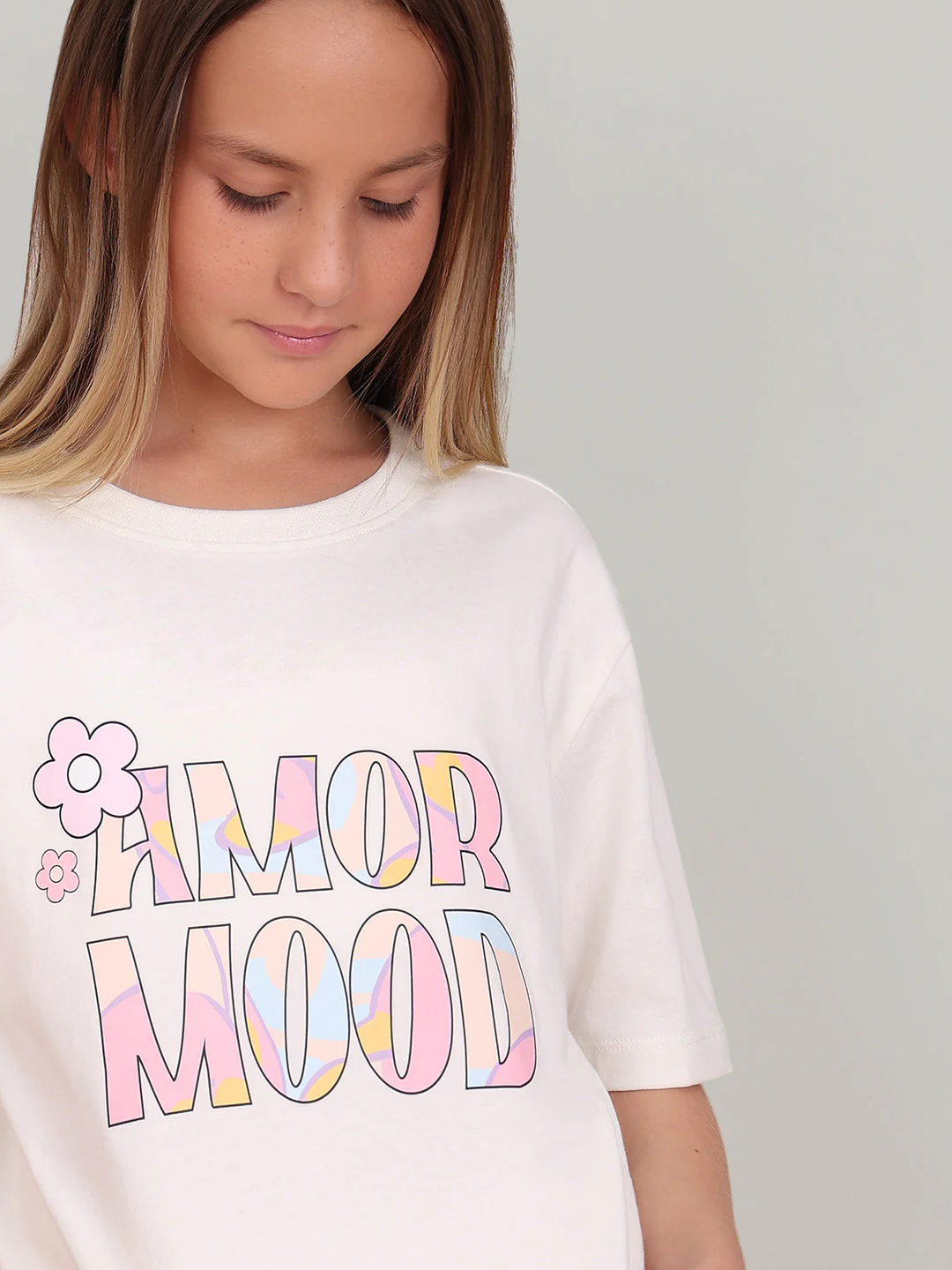 GIRL White Printed Cotton T-shirt - Image 6