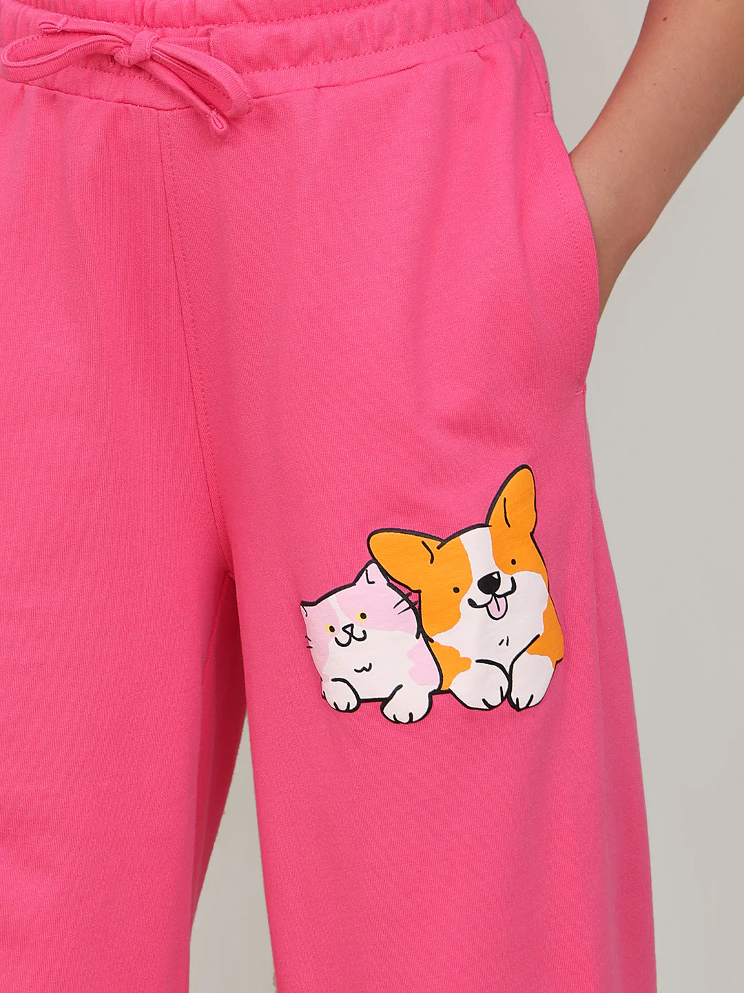 GIRL Pink Cotton Lounge Pants - Image 6