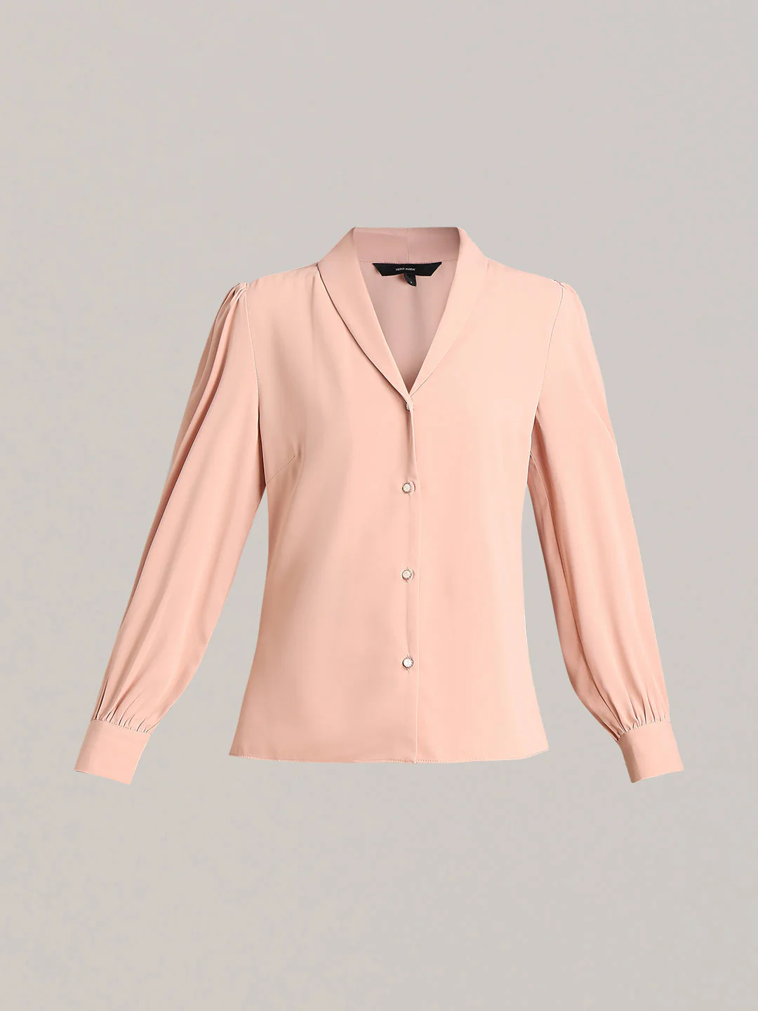 Shawl Collar Full Sleeves Top - Pink - Image 7
