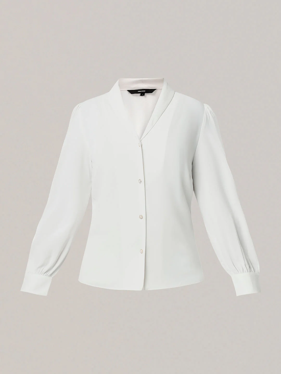 Shawl Collar Full Sleeves Top - White - Image 7