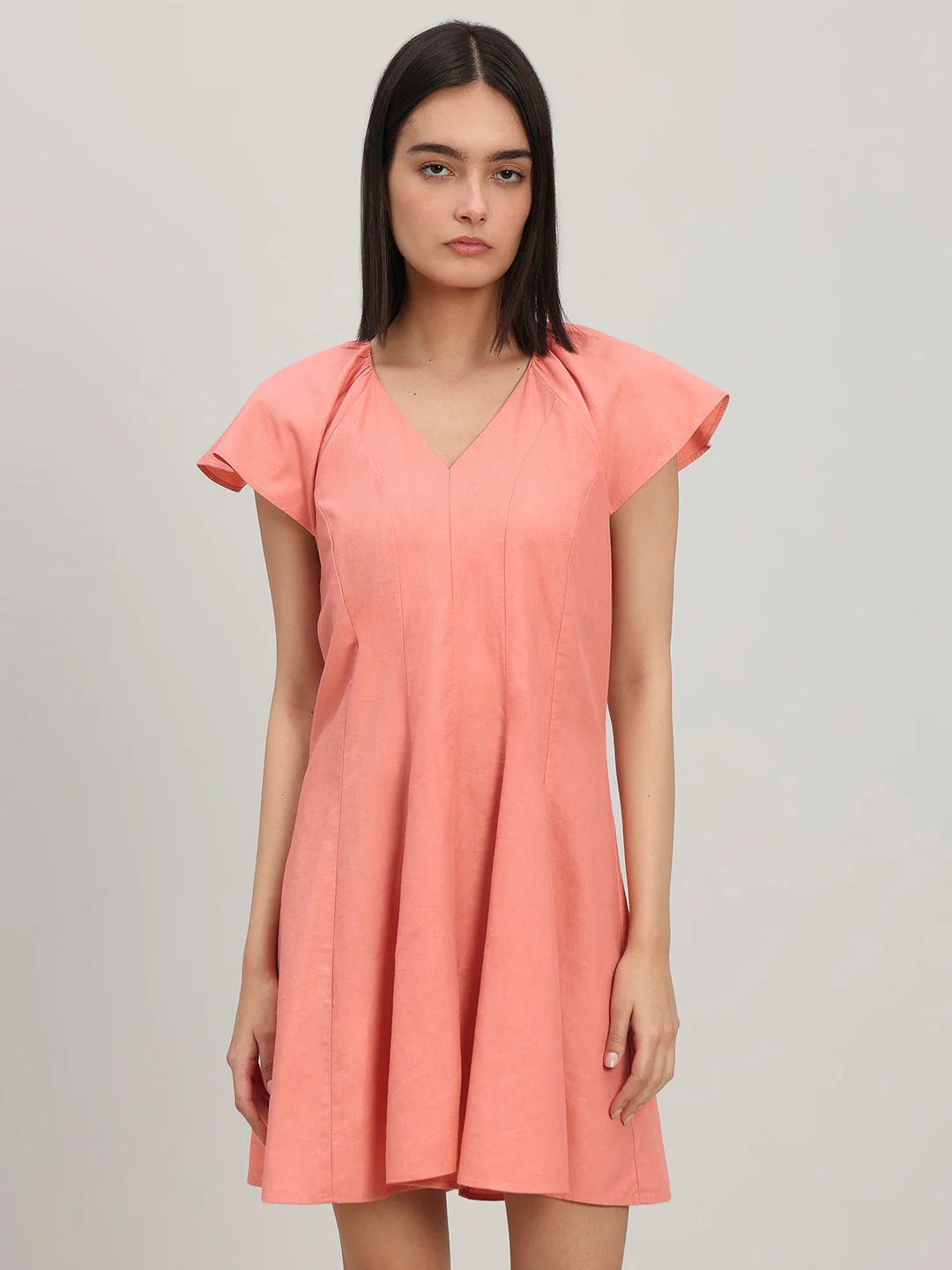V-Neck Fit & Flare Dress - Image 2