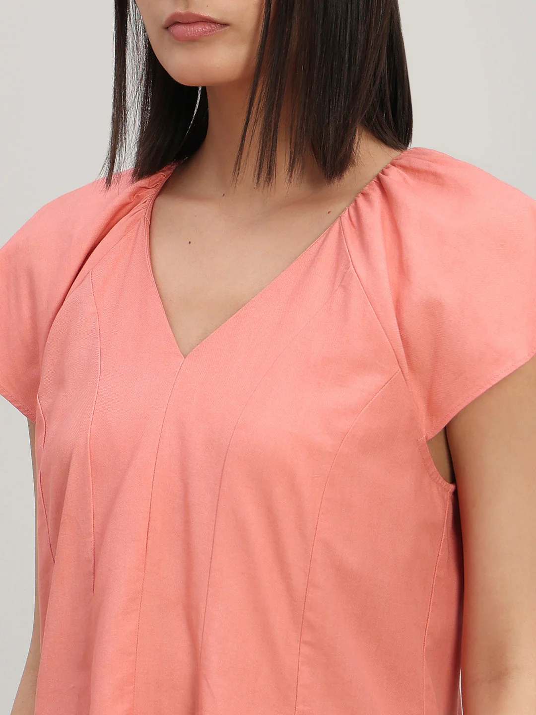 V-Neck Fit & Flare Dress - Image 8