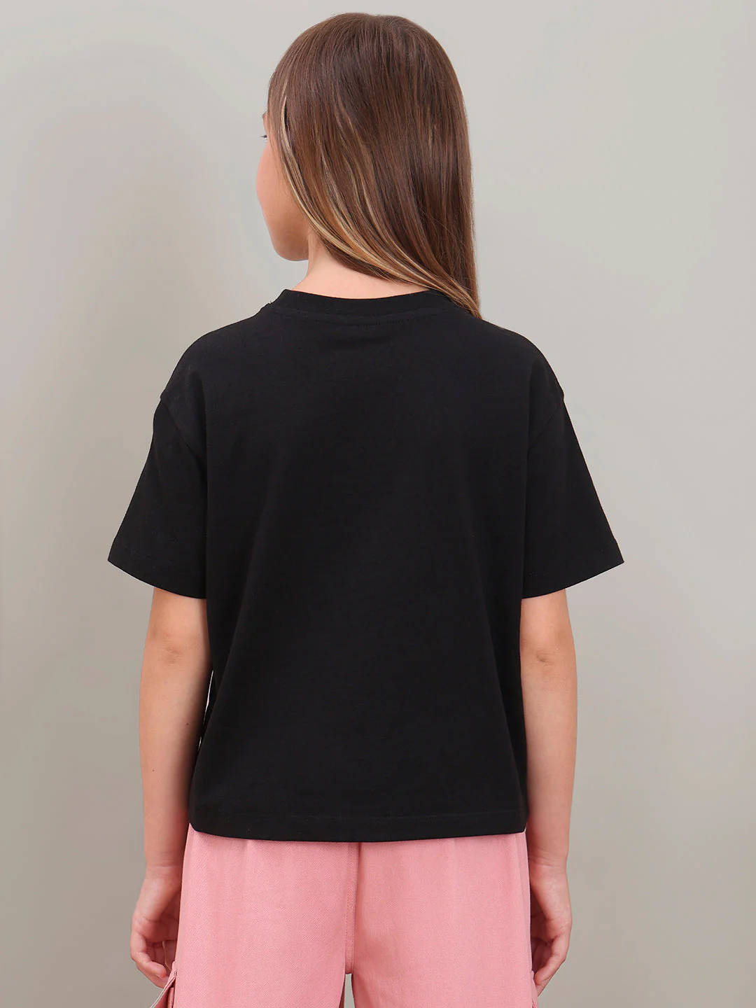 GIRL Black Printed Cotton T-shirt - Image 4