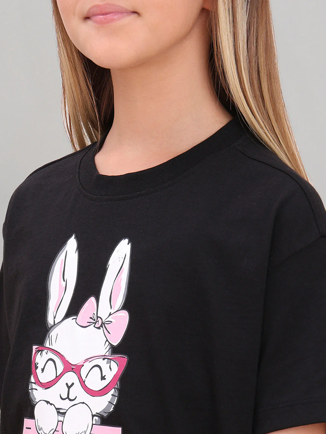 GIRL Black Printed Cotton T-shirt - Image 8