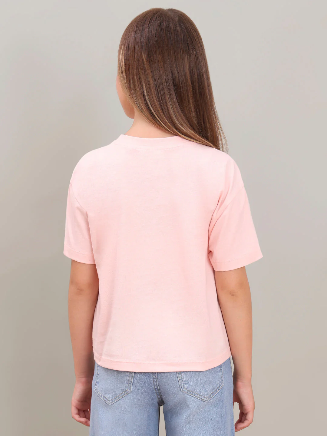 GIRL Pink Giraffe Print Cotton T-shirt - Image 4