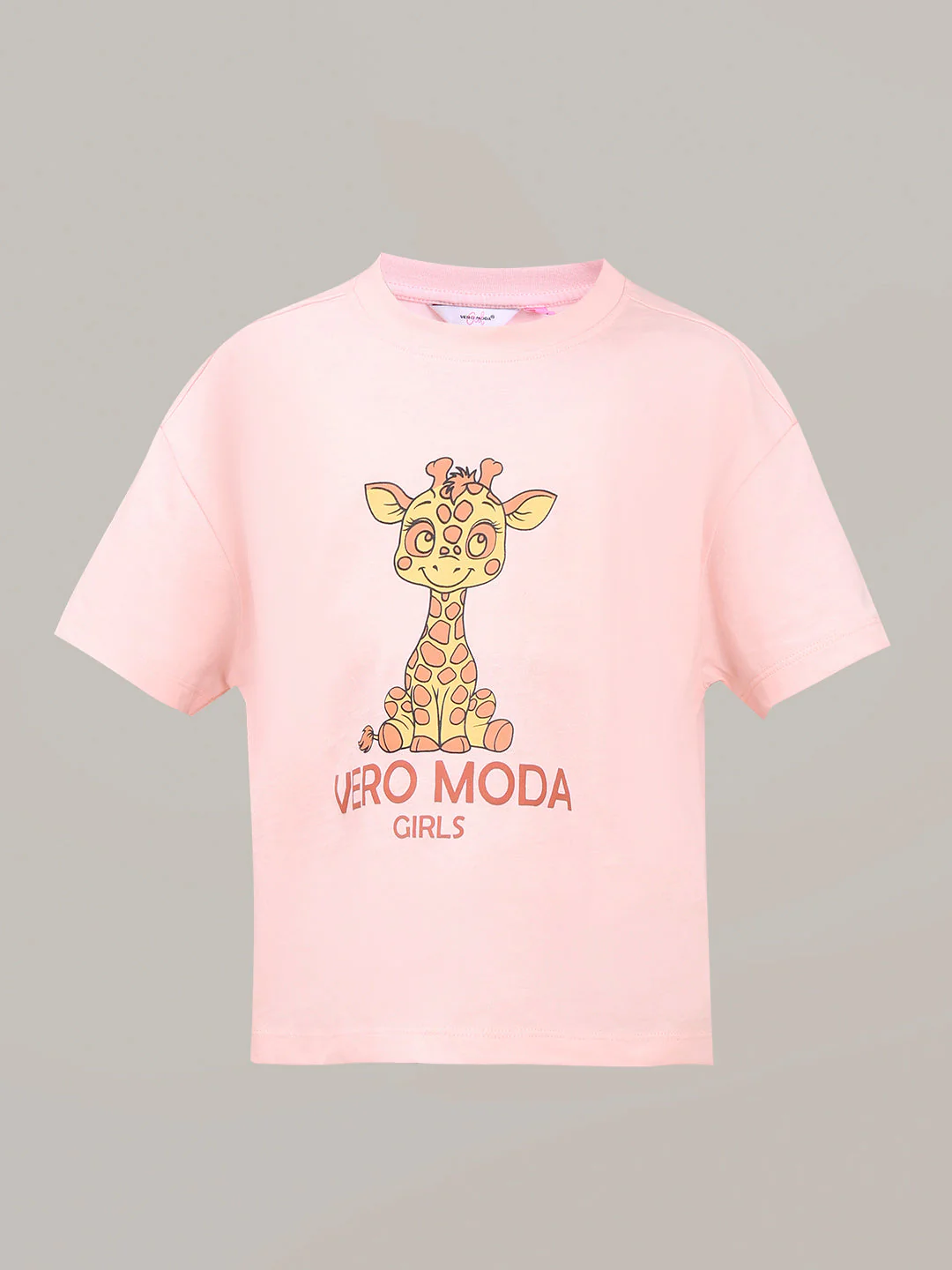 GIRL Pink Giraffe Print Cotton T-shirt - Image 7