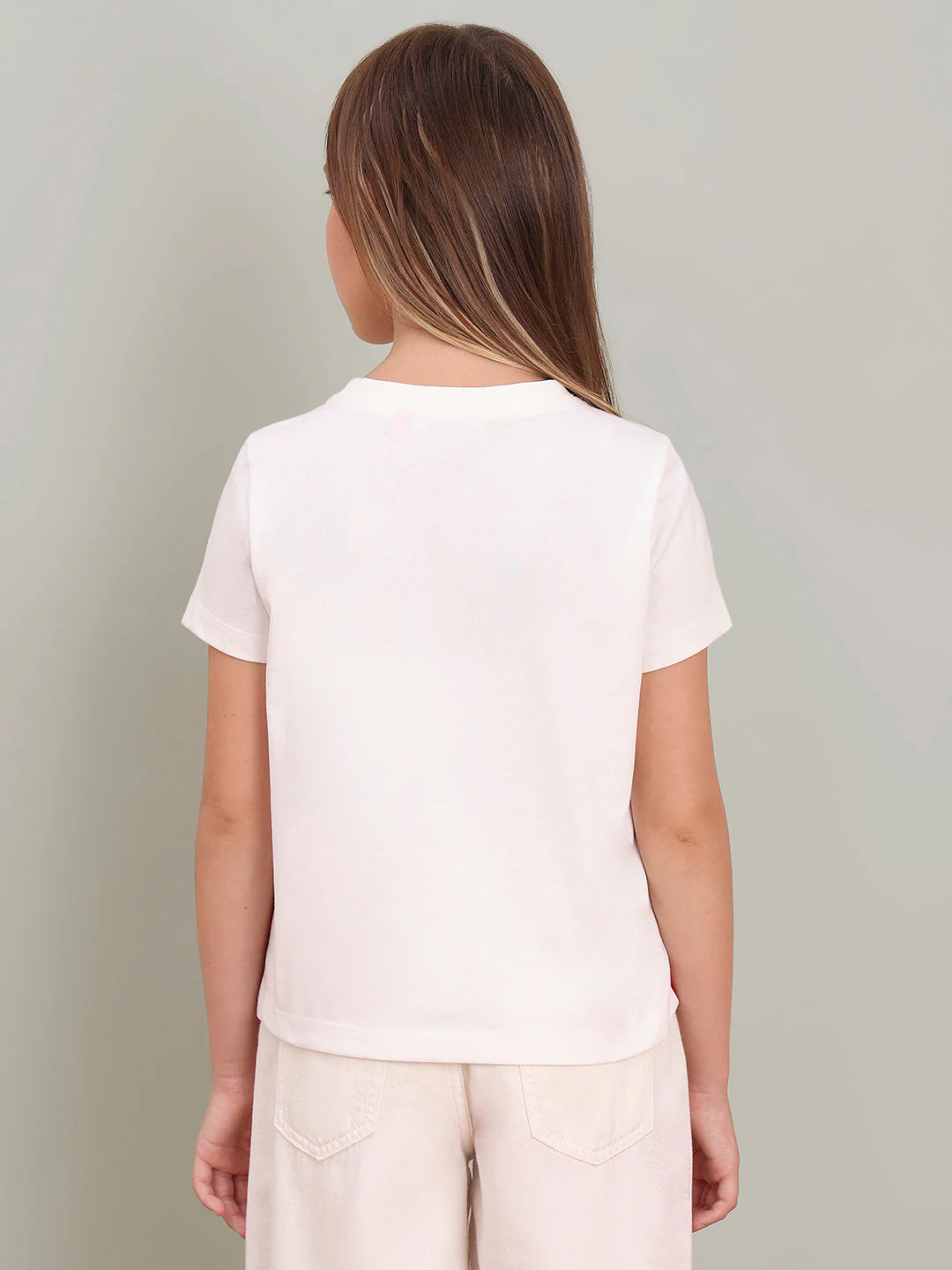 GIRL White Artistic Illustration T-shirt - Image 4