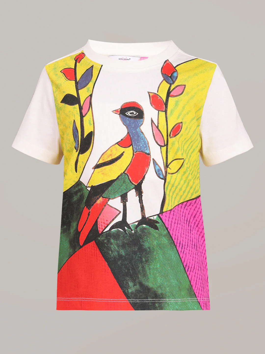 GIRL White Artistic Illustration T-shirt - Image 7