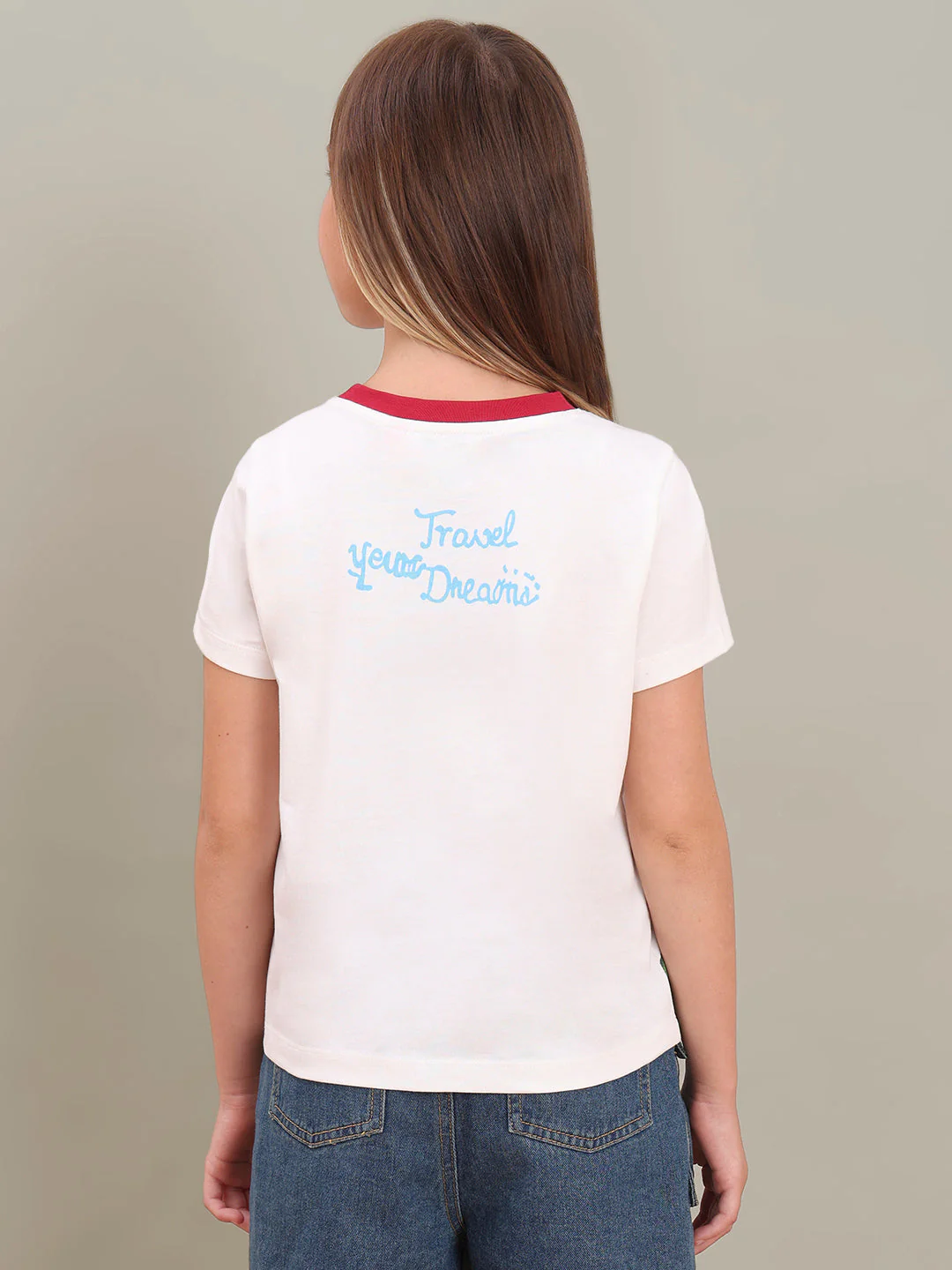 GIRL White Printed T-shirt - Image 4