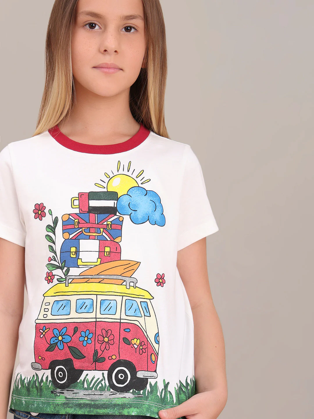 GIRL White Printed T-shirt - Image 6