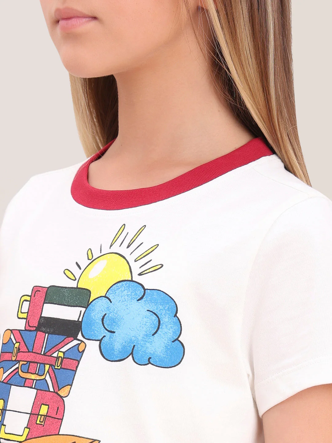 GIRL White Printed T-shirt - Image 8
