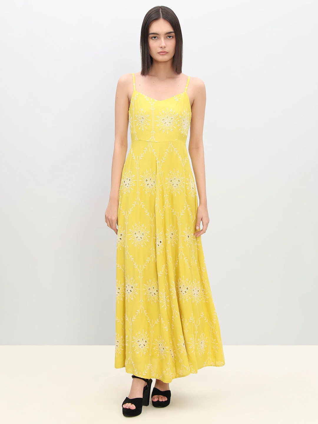 Yellow Strappy Maxi Dress - Image 2