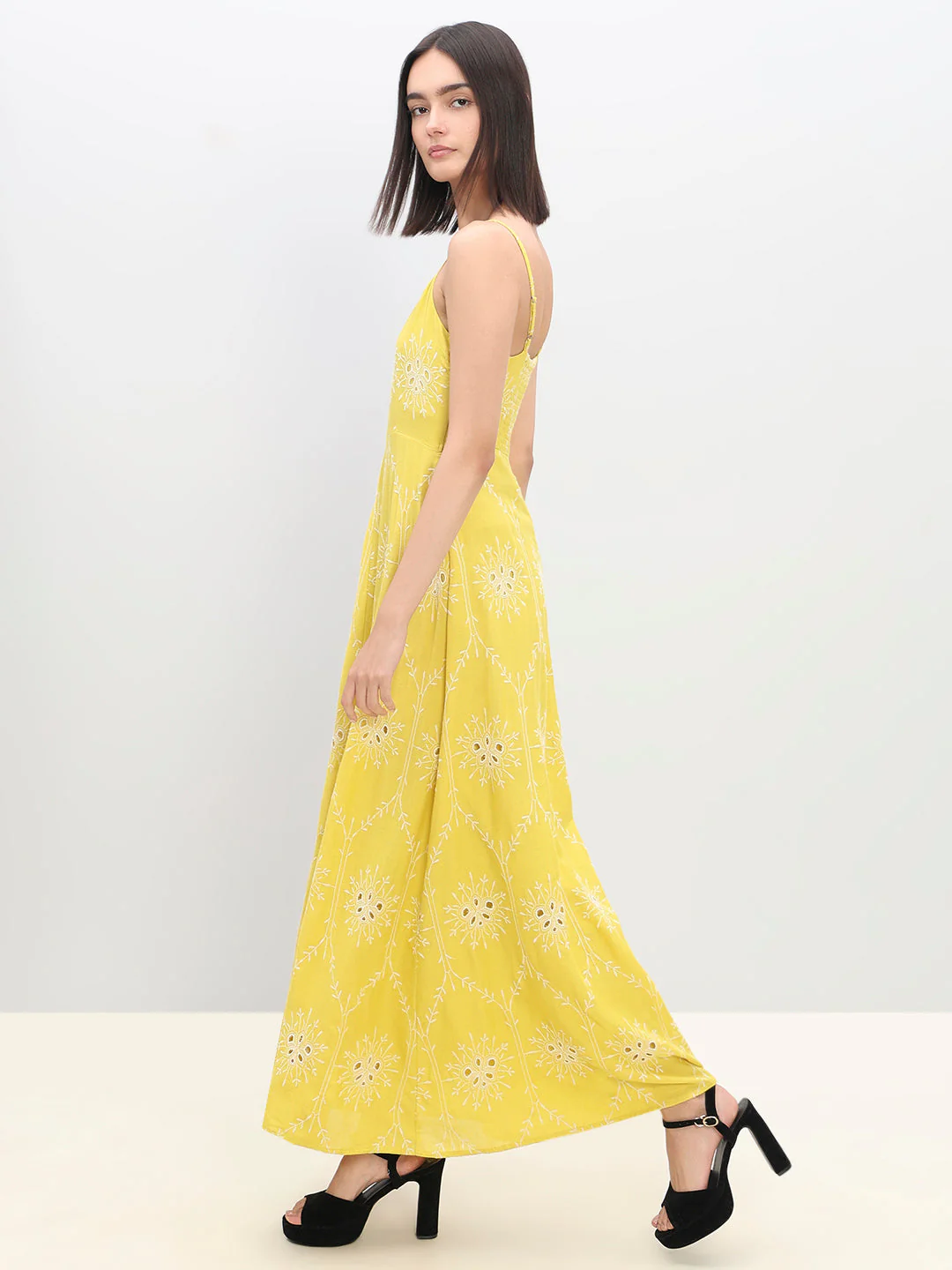 Yellow Strappy Maxi Dress - Image 3