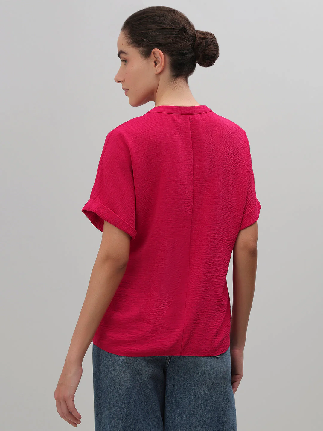 V-Neck Textured Top - Image 4