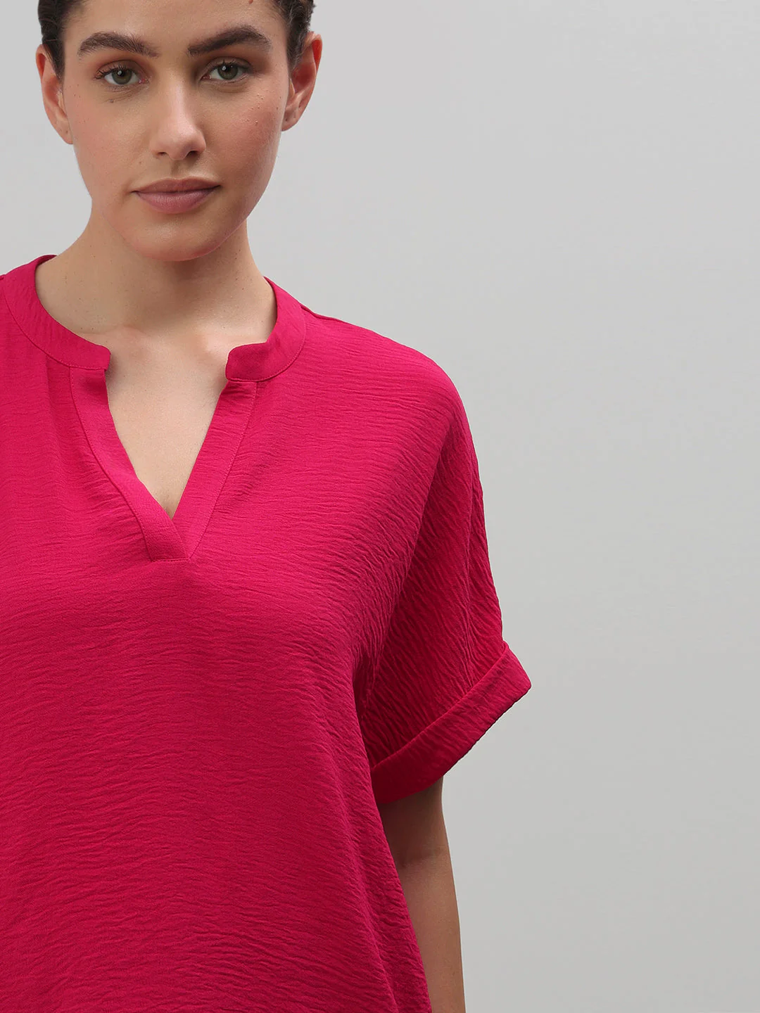 V-Neck Textured Top - Image 6