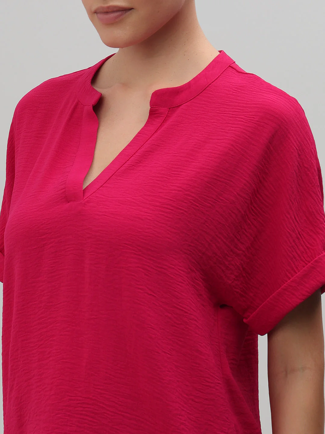 V-Neck Textured Top - Image 8