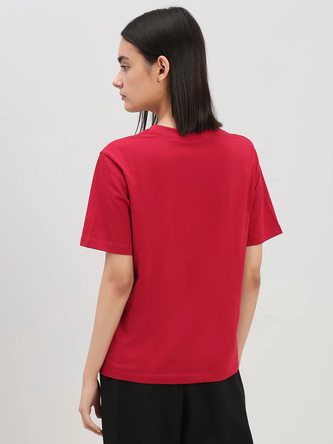 Red Printed Cotton T-shirt - Image 4