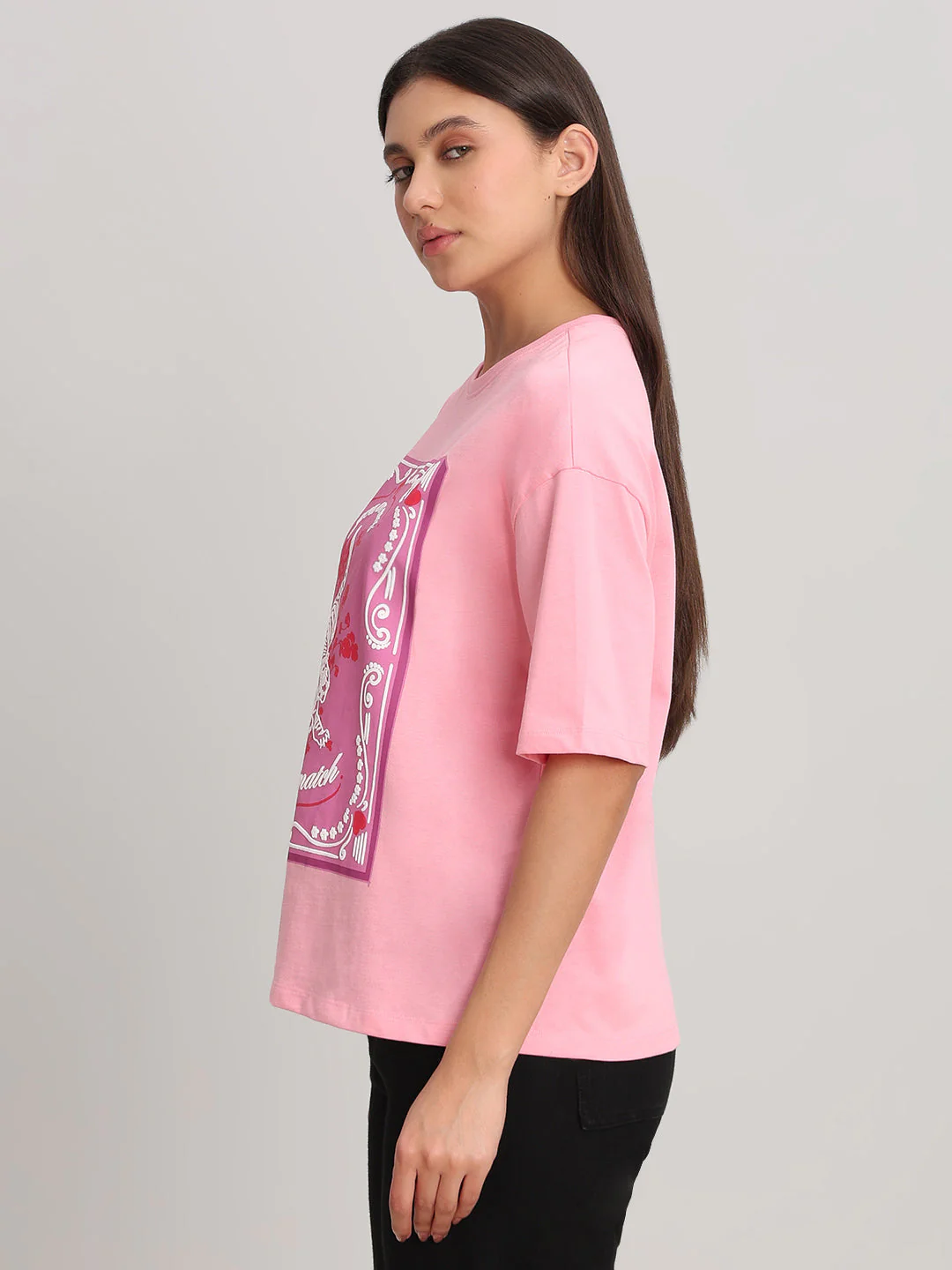 Pink Graphic Print T-Shirt - Image 3
