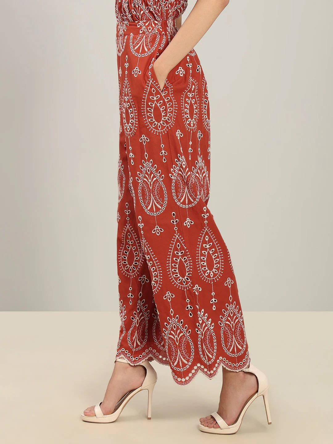 Rust High Rise Pants - Image 3