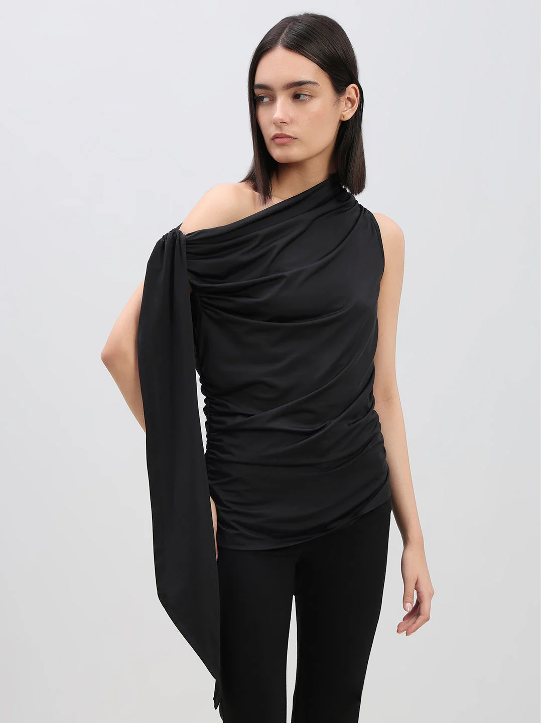 Ruched One Shoulder Top - Image 2
