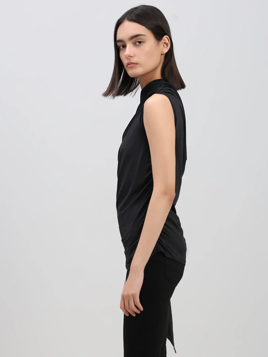 Ruched One Shoulder Top - Image 3