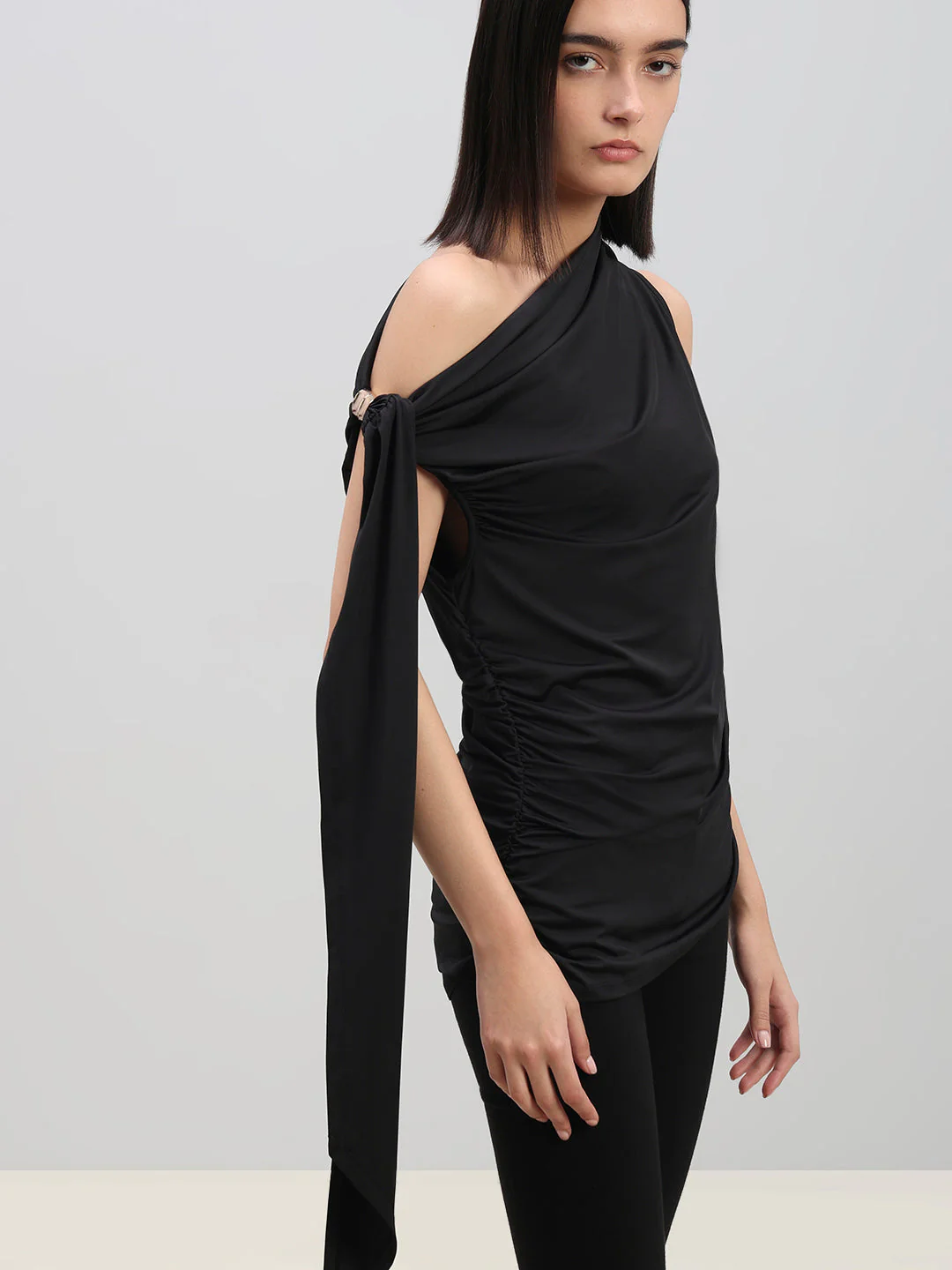 Ruched One Shoulder Top - Image 6