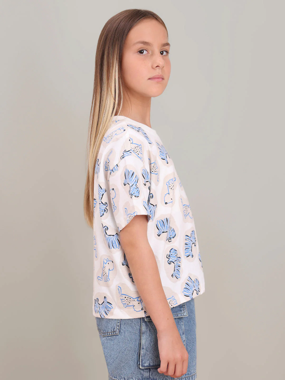 GIRL White Animal Print T-shirt - Image 3