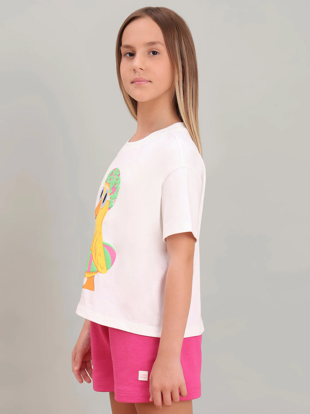 GIRL White Duck Print T-shirt - Image 3