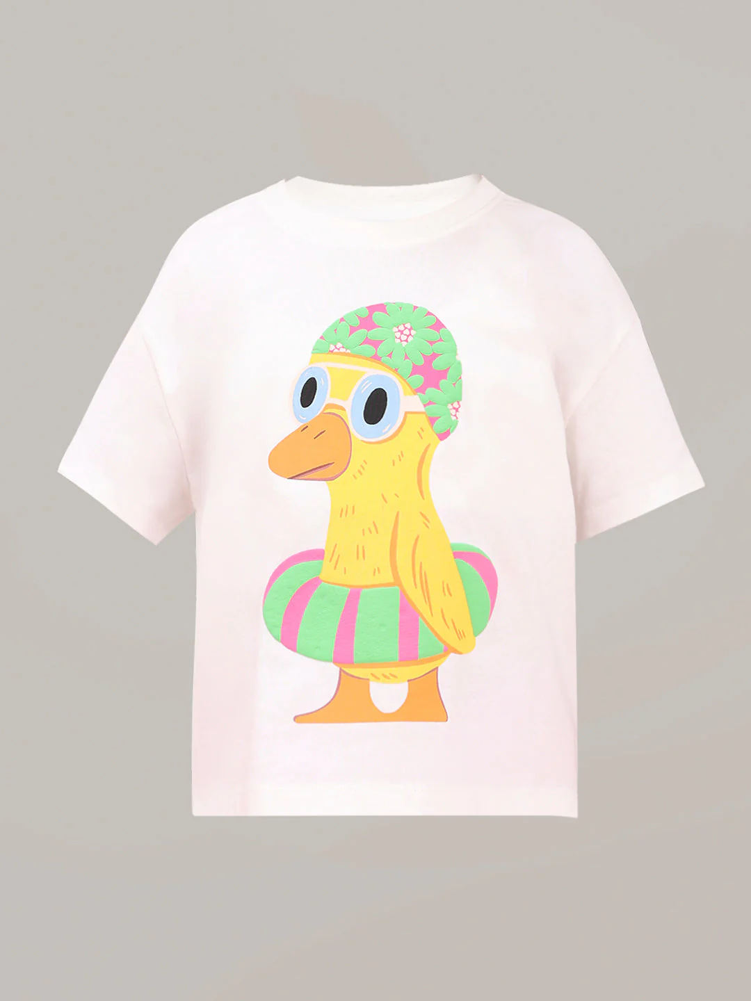 GIRL White Duck Print T-shirt - Image 7