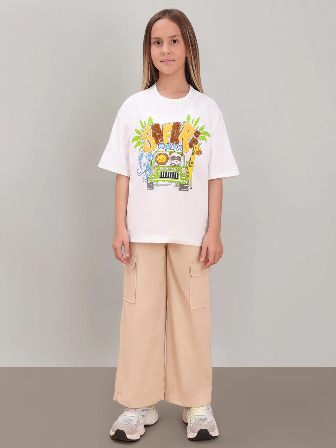 GIRL White Printed Cotton T-shirt - Image 5