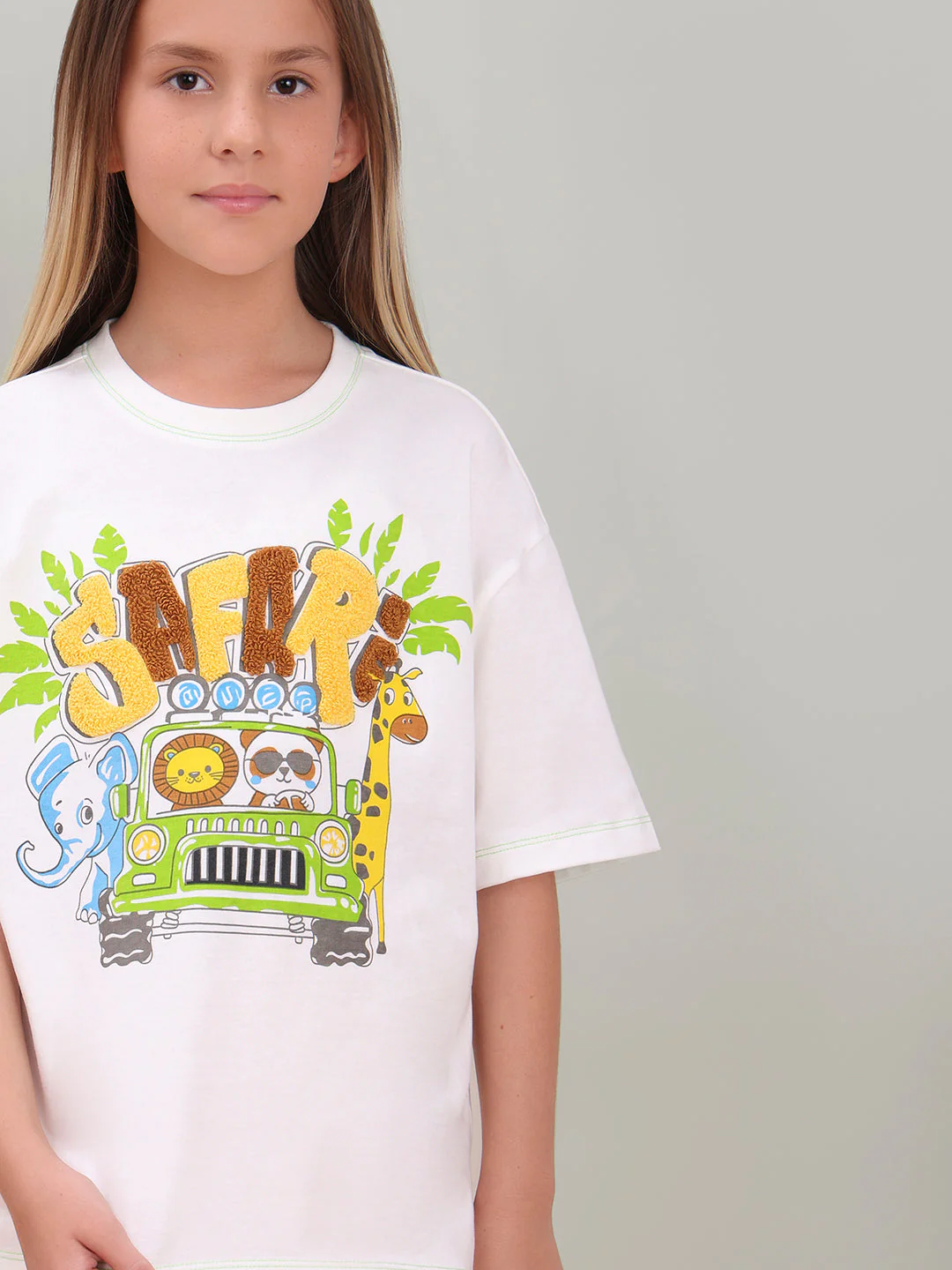 GIRL White Printed Cotton T-shirt - Image 6