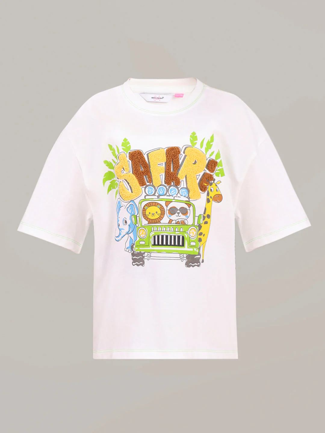 GIRL White Printed Cotton T-shirt - Image 7